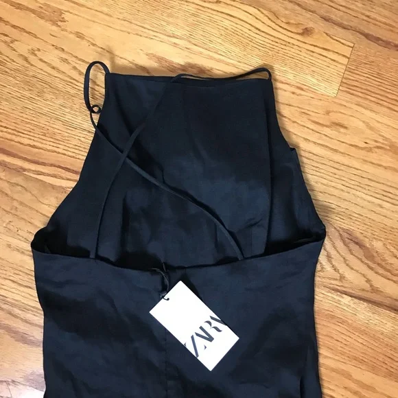 Zara Black Cross-Back Dress NWT - Picture 5 of 6